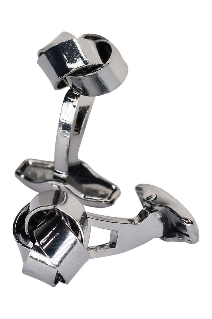 KNOT SILVER DARK TONE CUFFLINKS