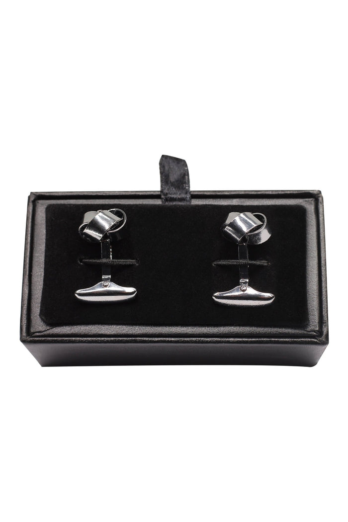 KNOT SILVER DARK TONE CUFFLINKS
