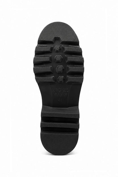 KNOX Men’s Black Leather Chunky Double Monk Strap Shoes