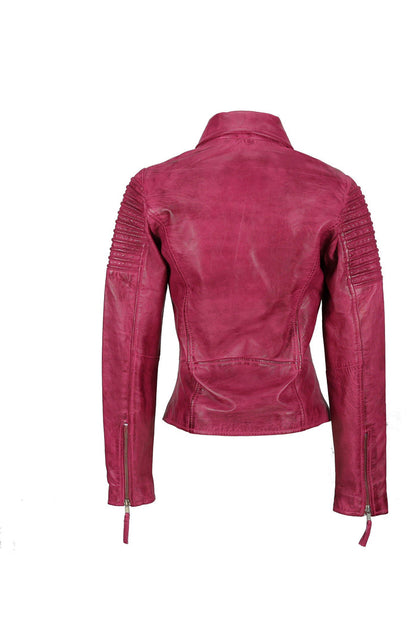 Ladies Retro Biker Pink