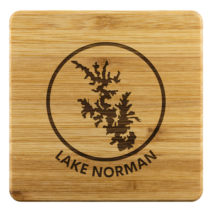 Lake Norman Logo Bamboo Coasters