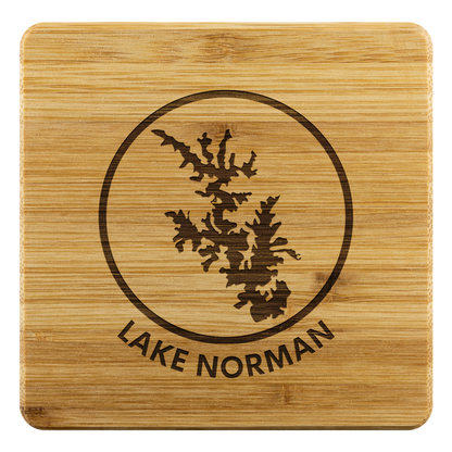 Lake Norman Logo Bamboo Coasters