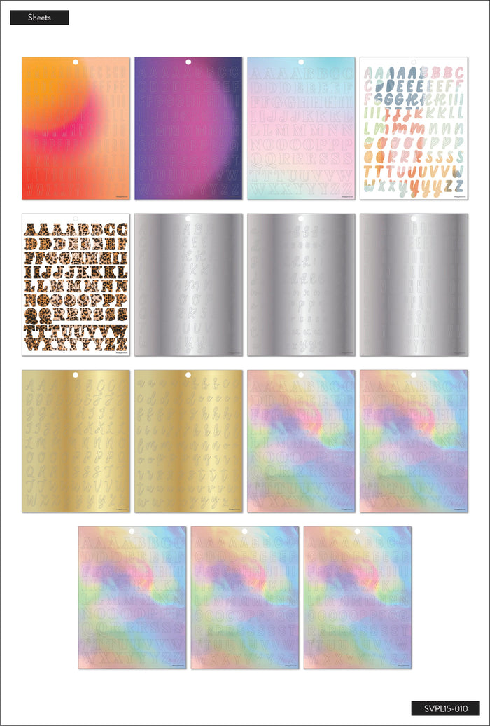 Large Value Pack Stickers - Unique Alpha Fonts