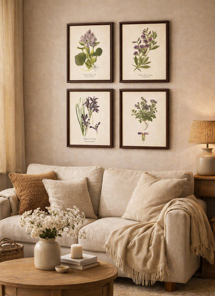 Lavender Flower Botanical Print Set | Flower/Floral Art Prints