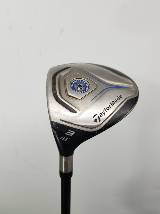 LEFTY 2013 TAYLORMADE JETSPEED 3 WOOD 15* STIFF MATRIX VELOXT 69G FAIR