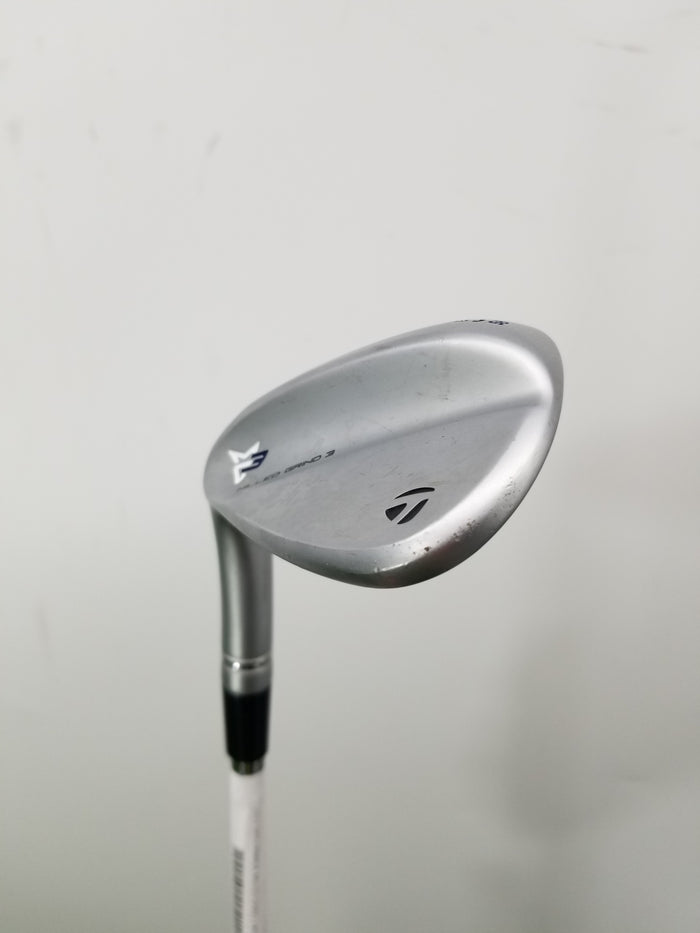 LEFTY 2021 TAYLORMADE MILLED GRIND 3 WEDGE 58*/SB11 STIFF DYNGOLD 34.5" GOOD