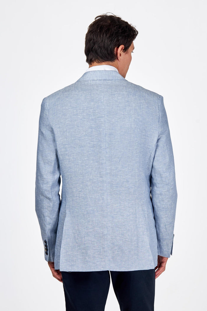 Lewis – Mens Light Blue Linen Tailored Fit Summer Suit Blazer