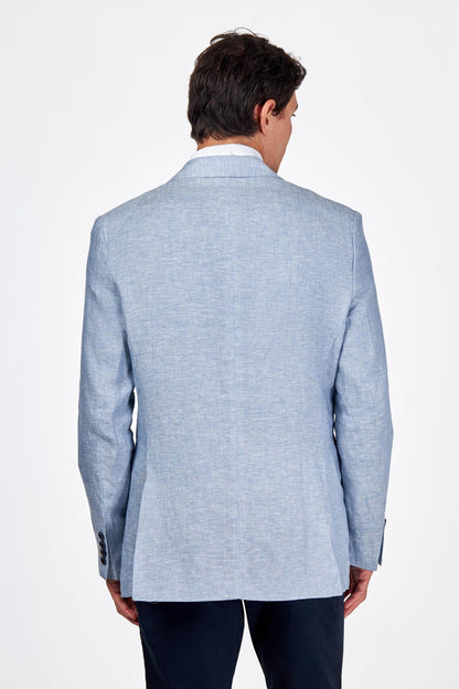 Lewis – Mens Light Blue Linen Tailored Fit Summer Suit Blazer
