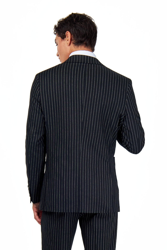 LLOYD – Black Pinstripe Pure Linen Jacket