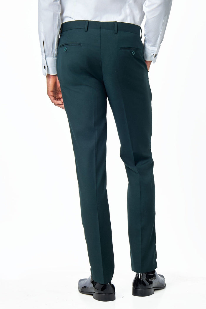 LOUIS - GREEN FORMAL TAILORED DRESS SUIT TROUSERS
