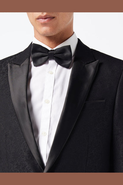 LUCA - BLACK PRINTED DINNER TUX JACKET