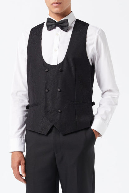 LUCA - BLACK PRINTED DINNER TUX JACKET