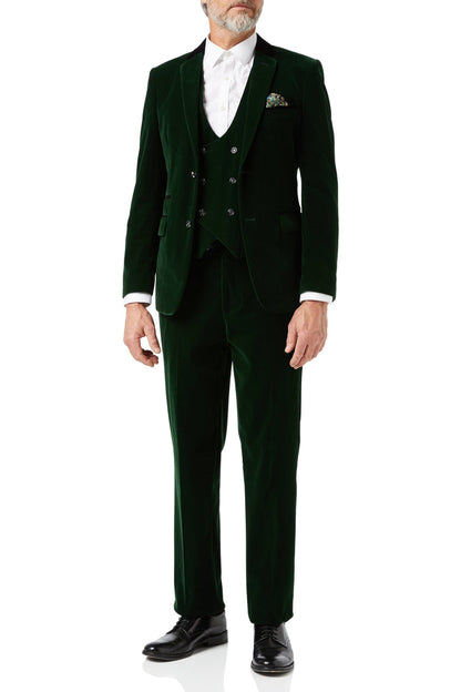 MAK - Green Velvet 3 Piece Wedding Suit