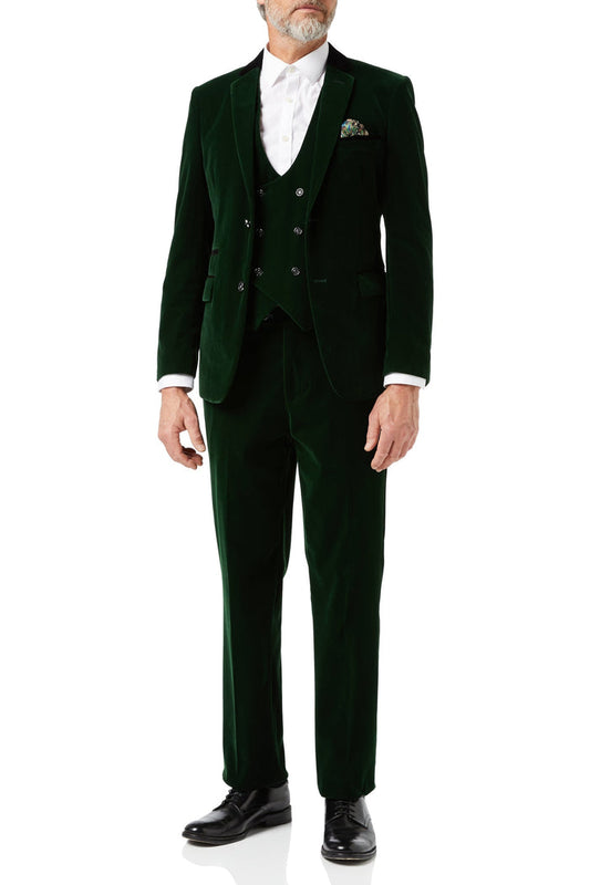 MAK - Green Velvet 3 Piece Wedding Suit
