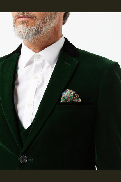 MAK - Green Velvet 3 Piece Wedding Suit