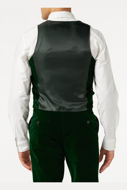 MAK - Green Velvet Low U Cut Waistcoat