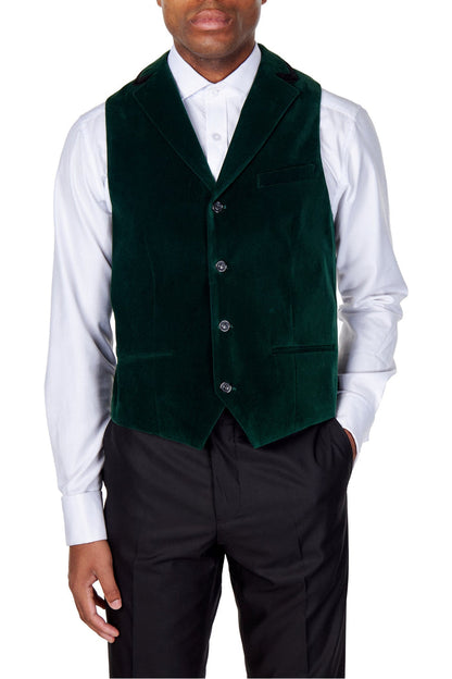 MAK Green Velvet Collar Waistcoat