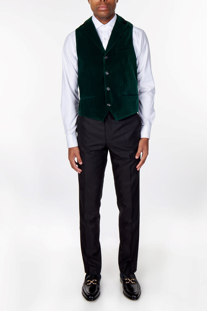 MAK Green Velvet Collar Waistcoat