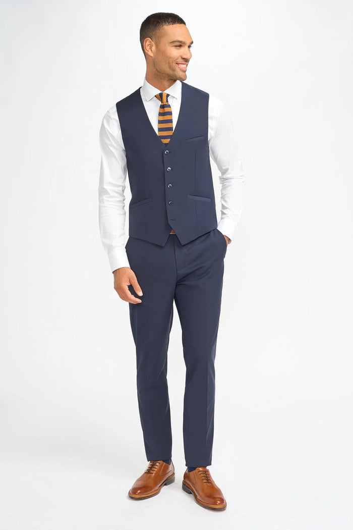 MALIBU – NAVY BLUE TAILORED WAISTCOAT