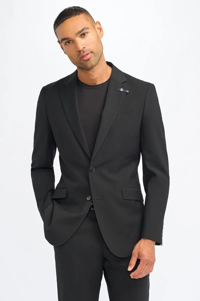 MALIBU – PLAIN BLACK TAILORED FIT BLAZER