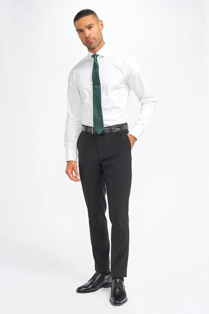 MALIBU – PLAIN BLACK TAILORED SUIT TROUSER