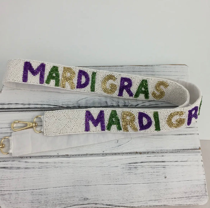 Mardi Gras Beaded Purse Strap