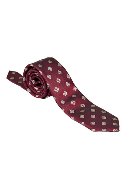 MAROON MINI FLORAL NECK TIE SET