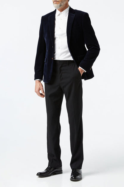 MATTHEW - Navy Blue Corduroy Blazer Jacket