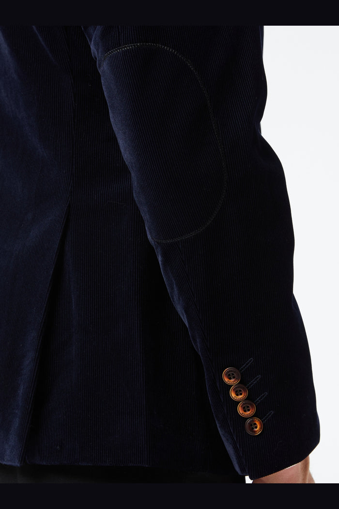 MATTHEW - Navy Blue Corduroy Blazer Jacket