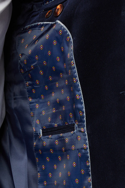 MATTHEW - Navy Blue Corduroy Blazer Jacket