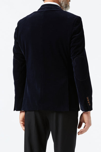 MATTHEW - Navy Blue Corduroy Blazer Jacket