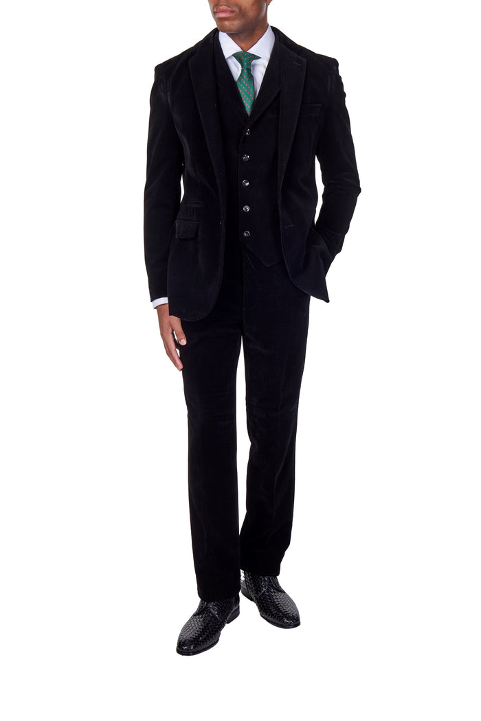 CORDUORY TAILORED FIT SUIT IN BLACK
