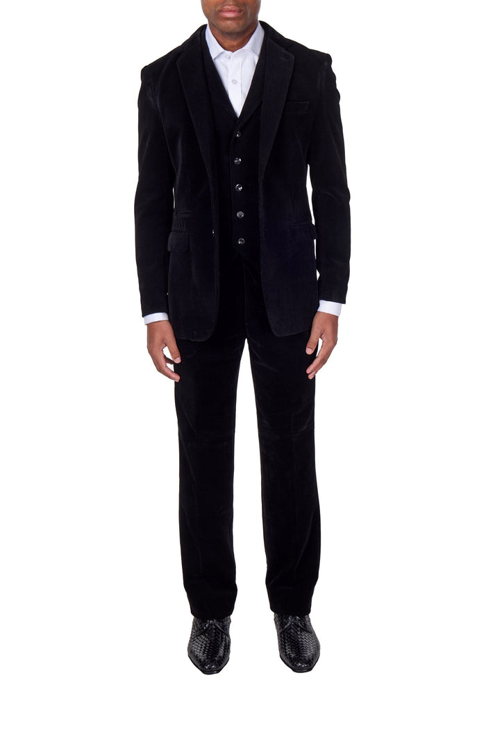 CORDUORY TAILORED FIT SUIT IN BLACK