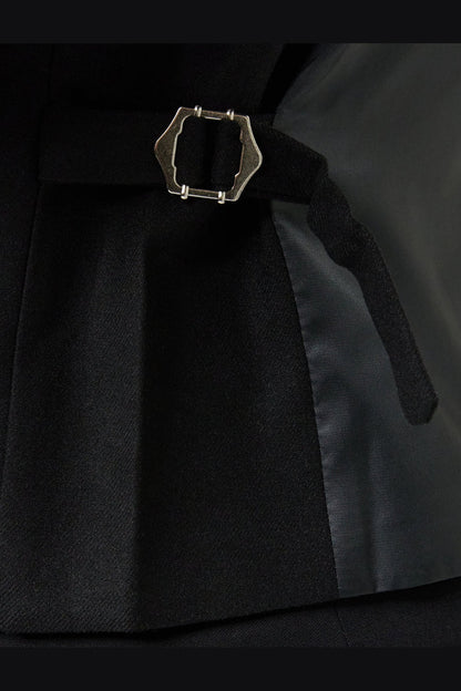 MAX DOUBLE BREASTED BLACK WAIST COAT
