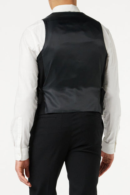 MAX DOUBLE BREASTED BLACK WAIST COAT