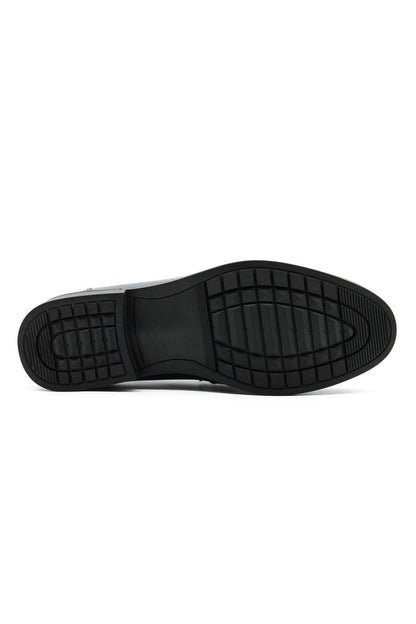 Men’s Black Faux Leather Retro Tassel Loafers