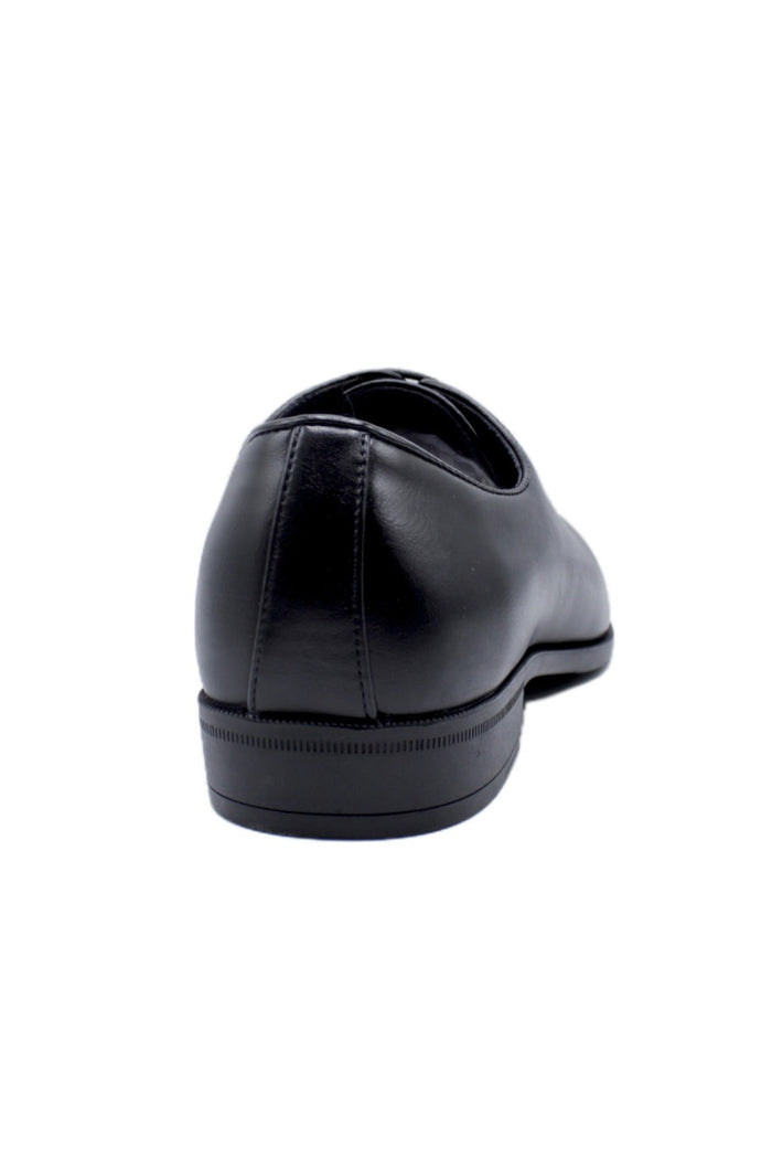 Men’s Black Wholecut Oxford Dress Shoes – Faux Leather