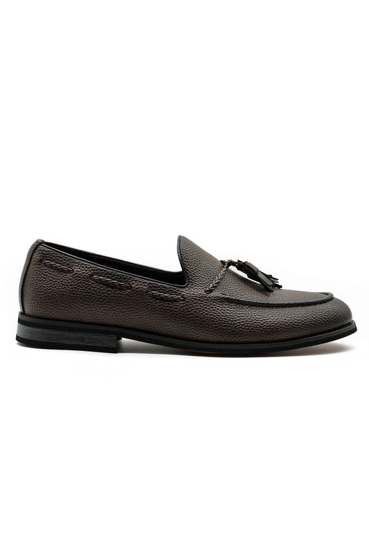 Men’s Brown Faux Leather Tassel Loafers