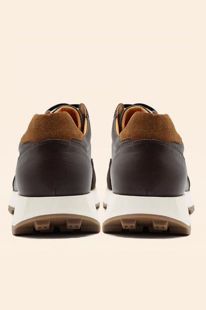 Men’s Brown Real Leather & Suede Trainers
