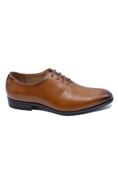 Men’s Brown Wholecut Oxford Dress Shoes – Faux Leather