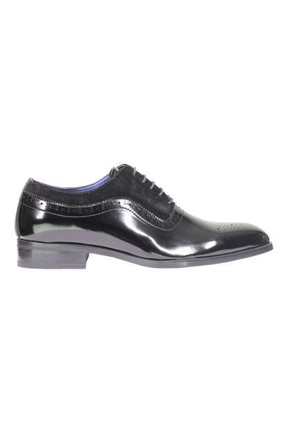 Mens Classic Brogues 2 Tone Suede & Leather Lined Smart Formal Lace up Shoes