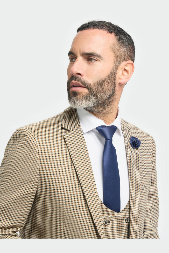 ELWOOD - TAN SLIM FIT BLAZER
