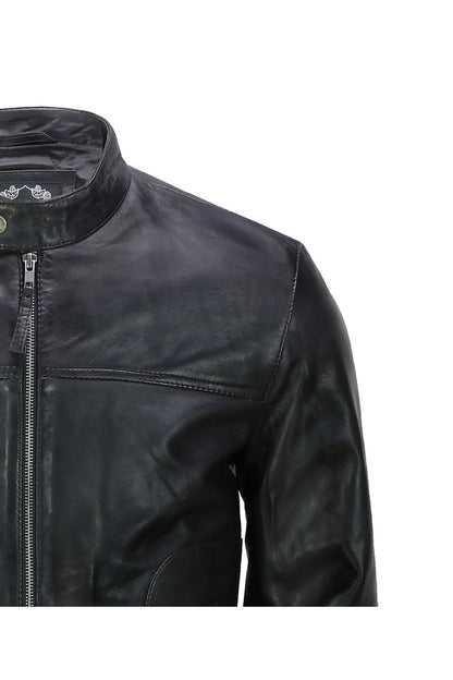 Men's Leather Black Biker Jacket