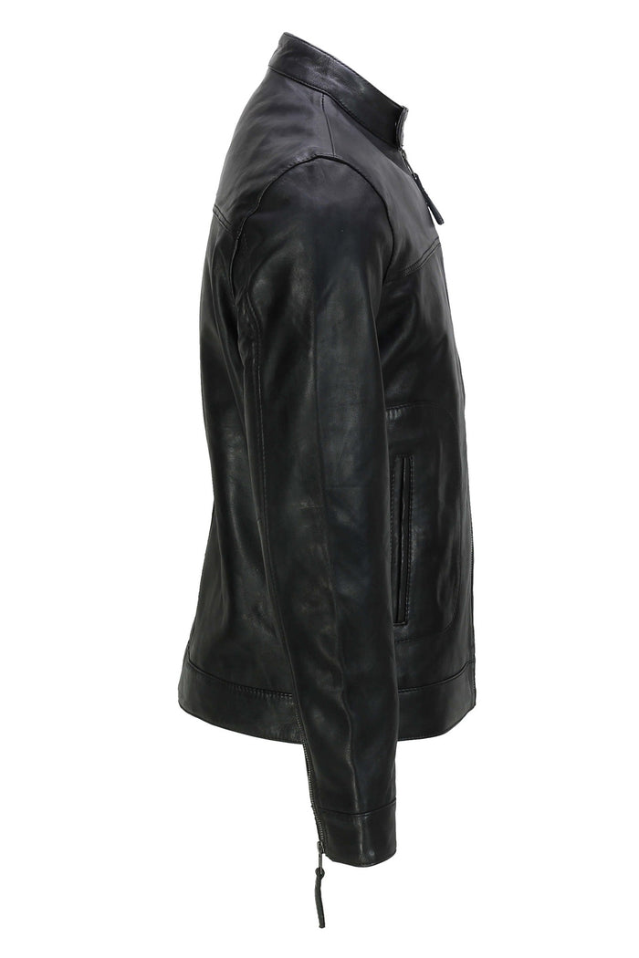 Men's Leather Black Biker Jacket
