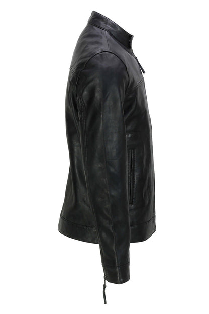Men's Leather Black Biker Jacket