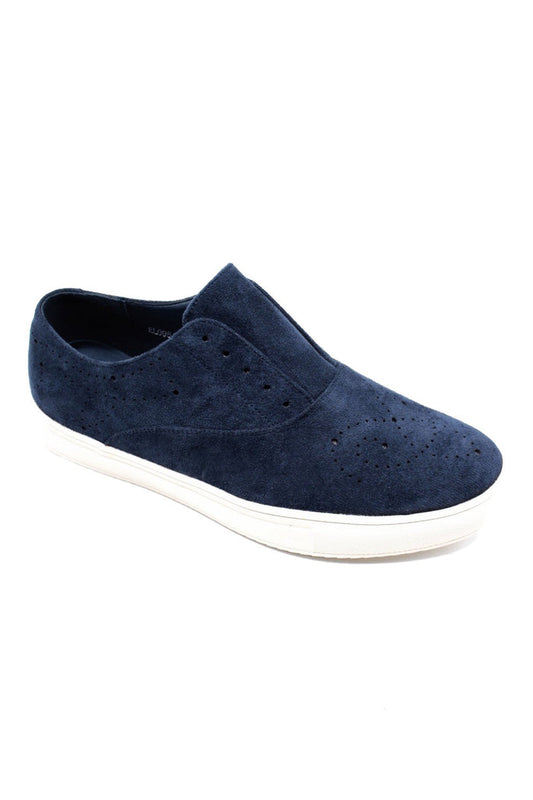Mens Navy Suede Sports Sneaker Brogue Details