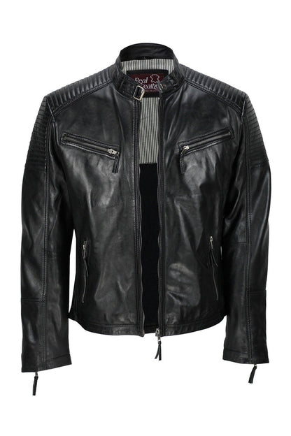 MEN’S RETRO BIKER JACKET