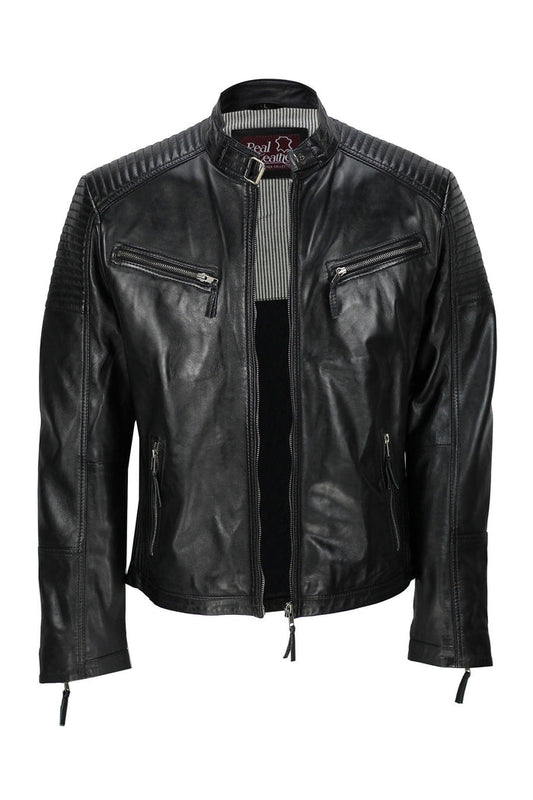 MEN’S RETRO BIKER JACKET