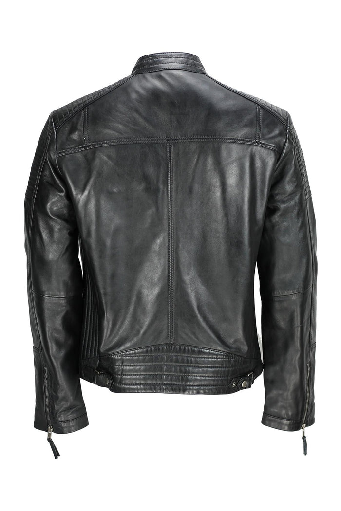 MEN’S RETRO BIKER JACKET