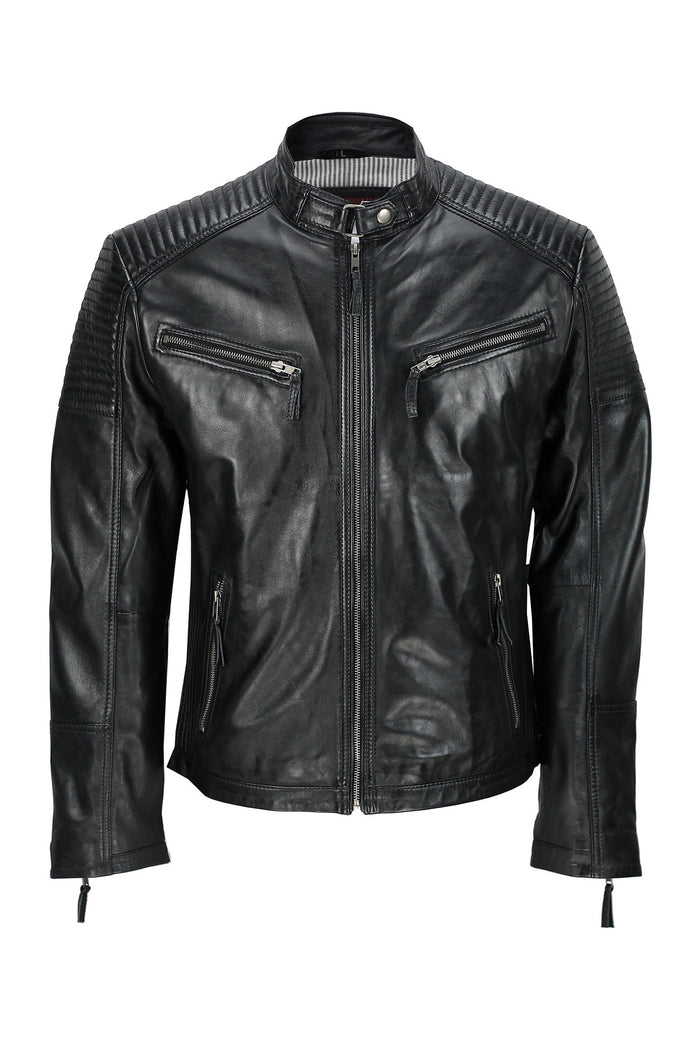 MEN’S RETRO BIKER JACKET